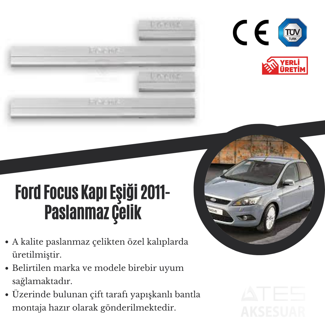 Frod Focus 2011 Kapı Eşiği Paslanmaz Çelik