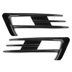 GOLF 7 2012-2016 IÇIN UYUMLU GTI ÖN TAMPON BIÇAKLARI - PIANO BLACK