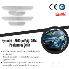 Hyundai İ30 2014 Kapı Eşiği Paslanmaz Çelik