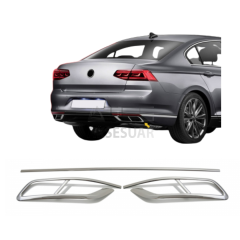 VW Passat B8.5 Krom Egzoz Görünümü Difüzör 4'lü R Line 3 Parça 2019
