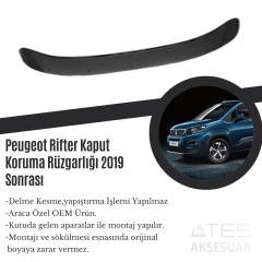 Peugeot Rifter Kaput Koruma Rüzgarlığı 2014 Sonrası