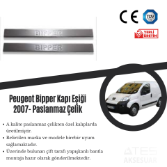 Peugeot Bipper 2007 Kapı Eşiği Paslanmaz Çelik