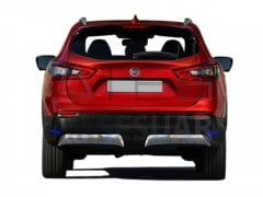 Nissan Qashqai Krom Arka Difüzör 2 Prç. 2017-2021