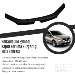 Renault Clio Symbol Kaput Koruma Rüzgarlığı 2013 Sonrası