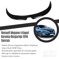 Renault Megane 4 Kaput Koruma Rüzgarlığı 2016 Sonrası