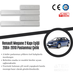 Renault Megane2 2004-2010 Kapı Eşiği Paslanmaz Çelik