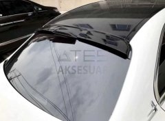 MERCEDES W205 2015-2021 CAM ÜSTÜ SPOILER - PIANO BLACK (PARLAK SIYAH) Boyalı