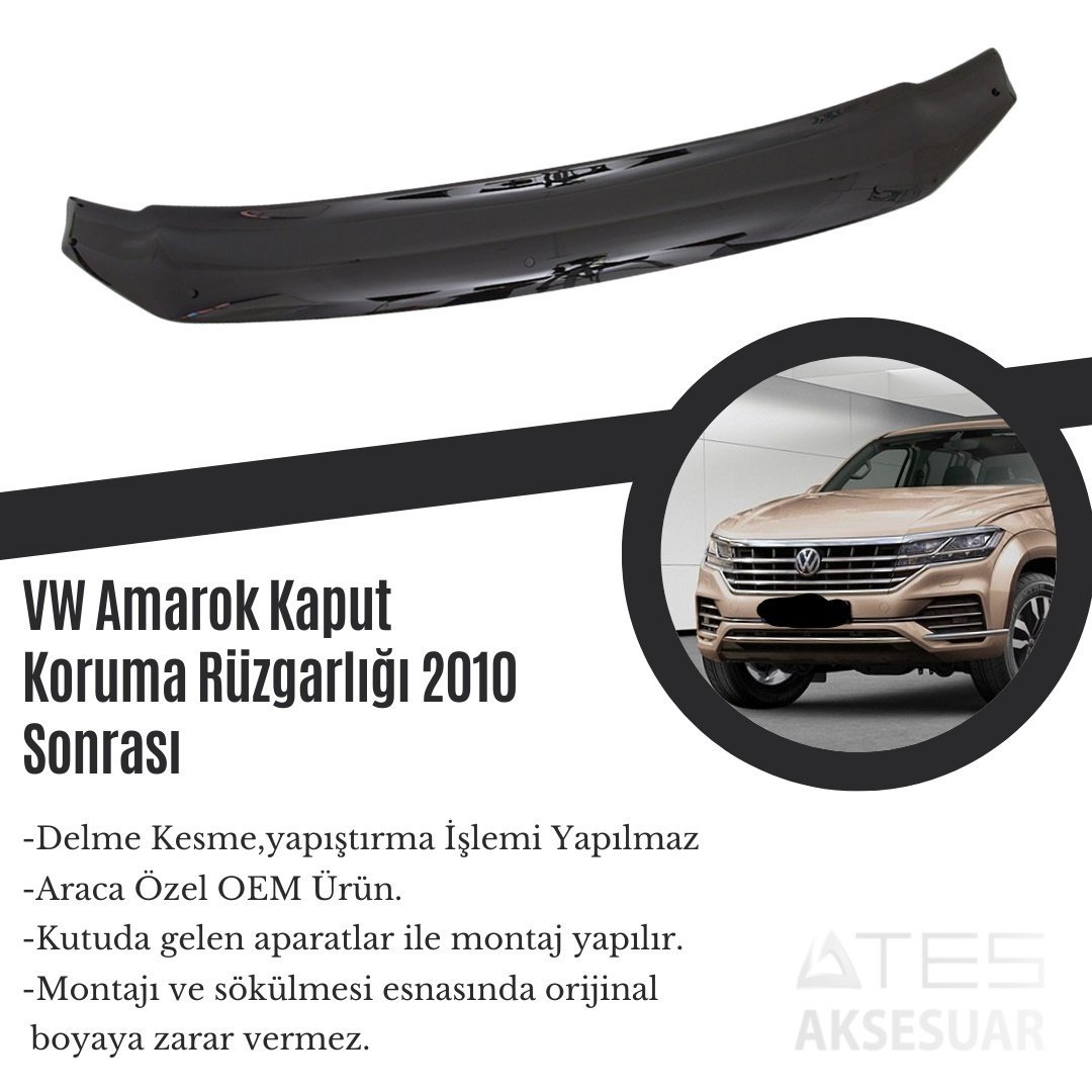 VW Amarok Kaput Koruma Rüzgarlığı 2010 Sonrası