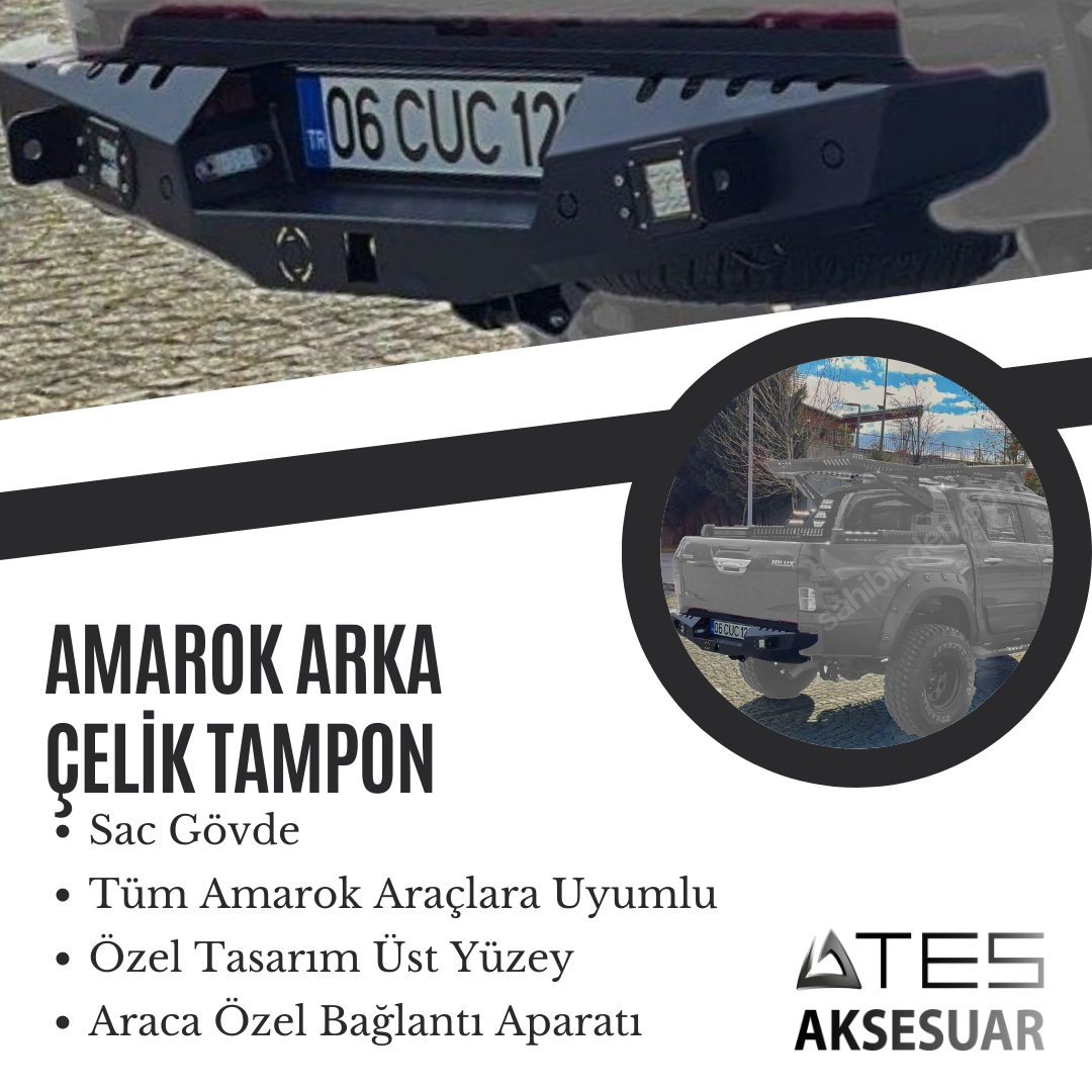 Volkswagen Amarok  Arka Çelik Tampon