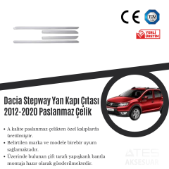 Dacia Stepway Yan Kapı Çıtası 2012 2020 Paslanmaz Krom Ateş Aksesuar