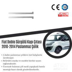 Fiat Doblo Sürgülü Kapı Çıtası 2010 2014 Paslanmaz Krom Ateş Aksesuar