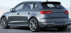 A3 2016-2020  HATCHBACK IÇIN UYUMLU S3 DIFÜZÖR EGZOZ SETI (NORMAL TAMPON)