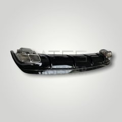 MERCEDES W176 12-15 A45 DIFÜZÖR & EGZOZ SETI (PARLAK SIYAH) - SILVER EGZOZ ILE (AMG PAKET İÇİN )