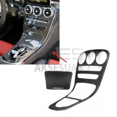 MERCEDES W205 ORTA KONSOL KAPLAMA - KARBON