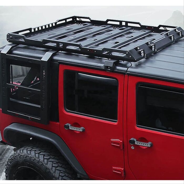 WRANGLER JK 2007-2017 IÇIN UYUMLU TAVAN SEPETI ve CAM CERCEVESI (LEDLI)