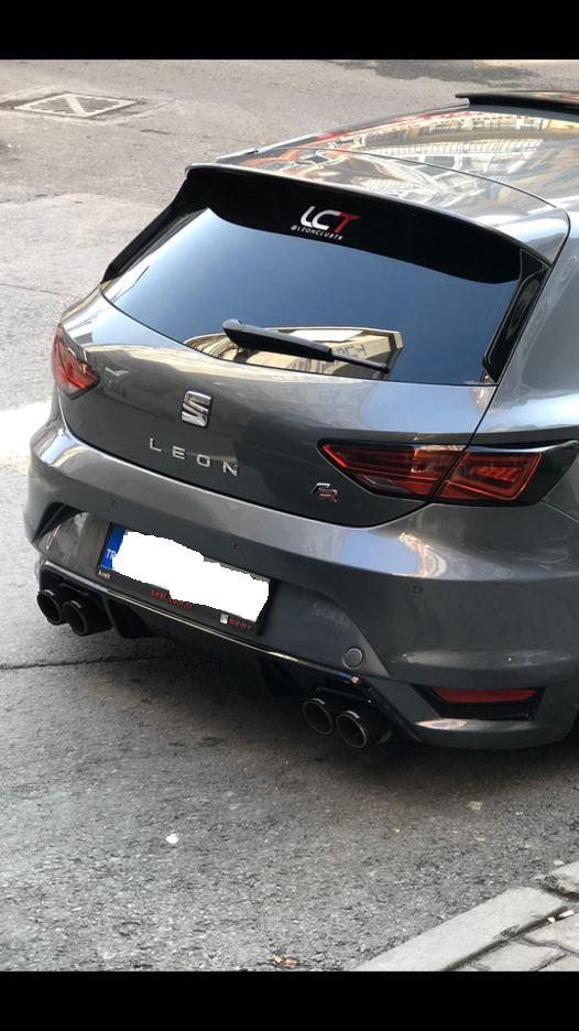 Seat Leon Mk3 Makyajlı Kasa Çift Çıkışlı Arka Difüzör