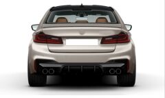 5 SERISI G30 İÇİN UYUMLU   M5 GÖRÜNÜM DİFÜZÖR VE M5 GÖRÜNÜM EGZOZ SETİ (PARLAK SİYAH DİFÜZÖR)