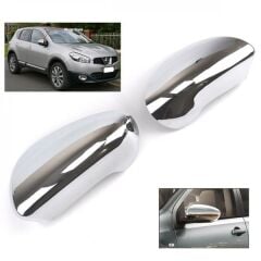 Nissan Qashqai 2010-2014 Ayna Kapakları Ayna Kapağı 2 Parça ABS Krom
