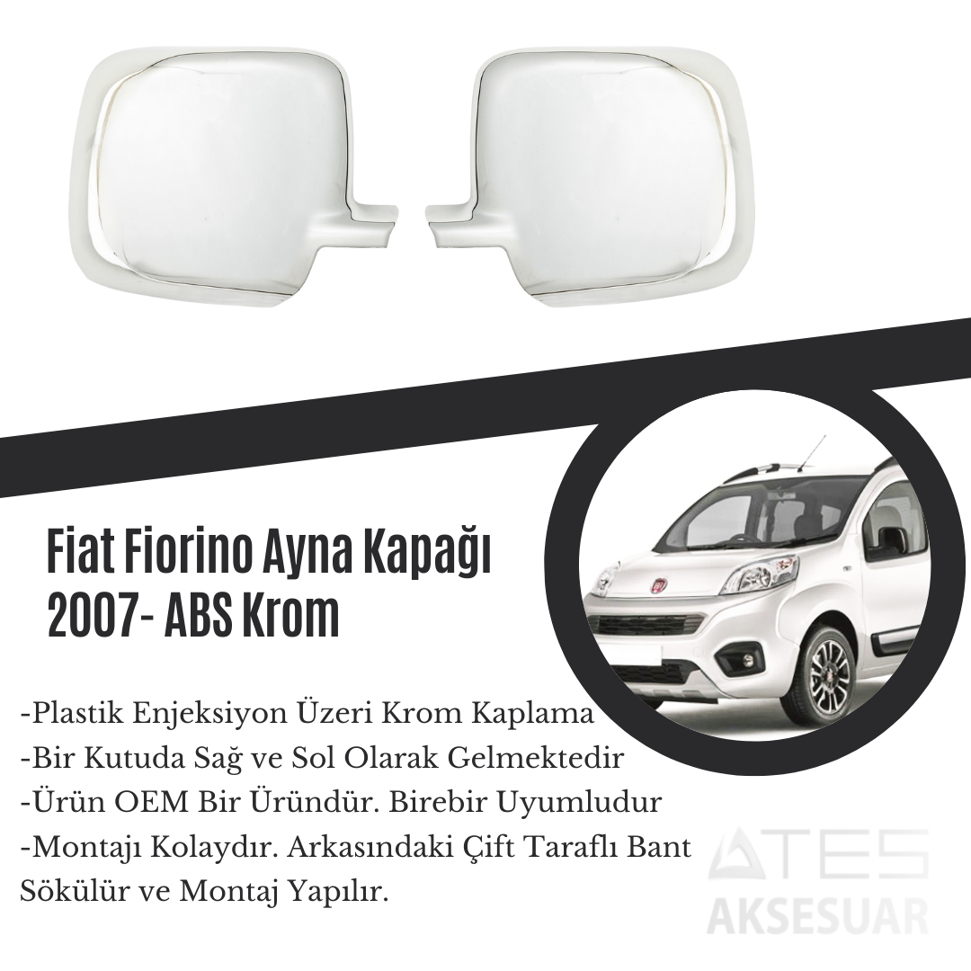 Fiat Fiorino 2017 Ayna Kapağı ABS Krom