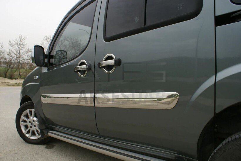 Fiat Doblo Krom Yan Kapı Çıtası 4 Parça Geniş Model 2006-2010 Arası