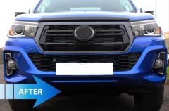 HILUX ROCCO BODY KIT 2016-2020 IÇIN UYUMLU (ÖN TAMPON,PANJUR,ALT IZGARA,SIS KAPAKLARI)