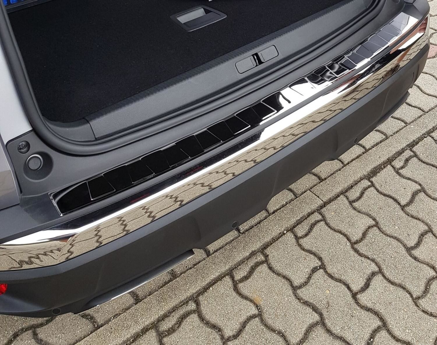 Opel Crossland X Arka Tampon Koruması Paslanmaz Çelik 2017>