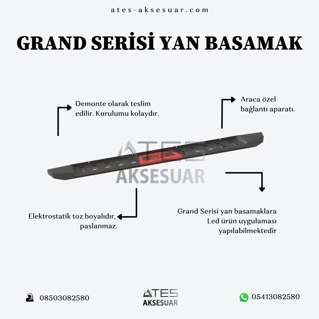 RENAULT KADJAR 2015+ (170cm) Grand Serisi Yan Basamak