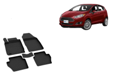 Ford Fiesta 4D Havuzlu Paspas Siyah 2009-2015 Arası