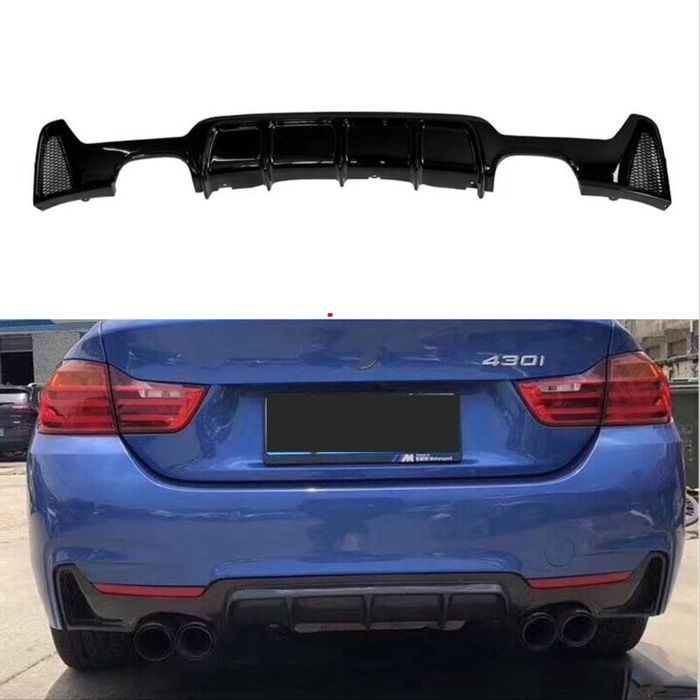 4 SERISI F32 IÇIN UYUMLU  -F36  2014-2019 M DIFUZOR CIFT CIKIS KALIN PIANO BLACK