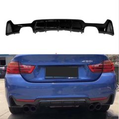 4 SERISI F32 IÇIN UYUMLU  -F36  2014-2019 M DIFUZOR CIFT CIKIS KALIN PIANO BLACK