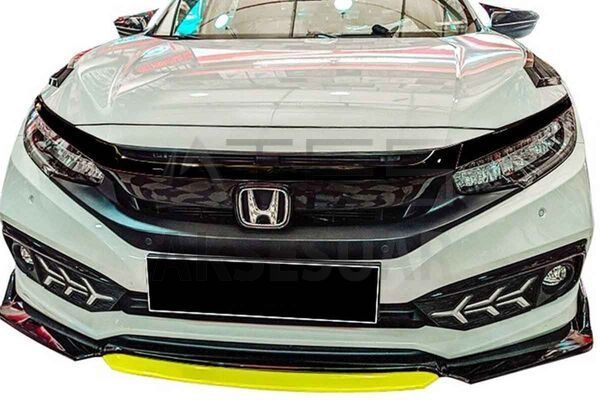 Honda Civic FC5 Ön Tampon Lip Flaplı Piano Sarı ABS 2016 ve Sonrası