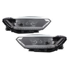 PASSAT B8 2015-2018 B8,5 IÇIN UYUMLU GÖRÜNÜMLÜ LED FAR (DOUBLE U)
