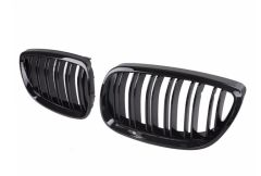 3 SERISI E92 2006-2009 IÇIN UYUMLU M3 GÖRÜNÜM BÖBREK (CIFT CIZGI PANJUR) PIANO BLACK