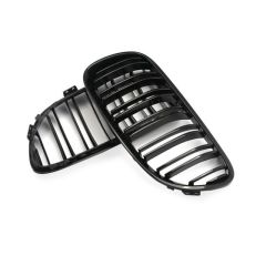 3 SERISI E92 2010-2013 IÇIN UYUMLU M3 GÖRÜNÜM BÖBREK (CIFT CIZGI PANJUR) PIANO BLACK (MAKYAJLI KASA)