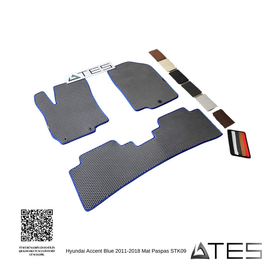 Hyundai Accent   Blue 2011-2018  Mat Paspas