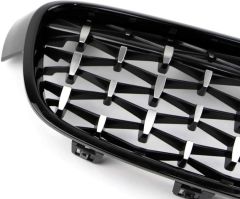 3 SERISI F30 2012-2018 IÇIN UYUMLU   BÖBREK DIAMOND PANJUR PIANO BLACK