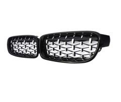 3 SERISI F30 2012-2018 IÇIN UYUMLU   BÖBREK DIAMOND PANJUR PIANO BLACK