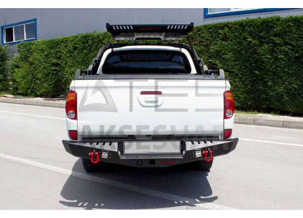 Mitsubishi L200 Dakar Çelik Arka Tampon Ledli (Sensörsüz) 2010-2015 Arası
