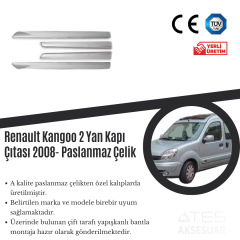 Renault Kangoo 2008 2 Kapı Yan Kapı Çıtası Paslanmaz Çelik