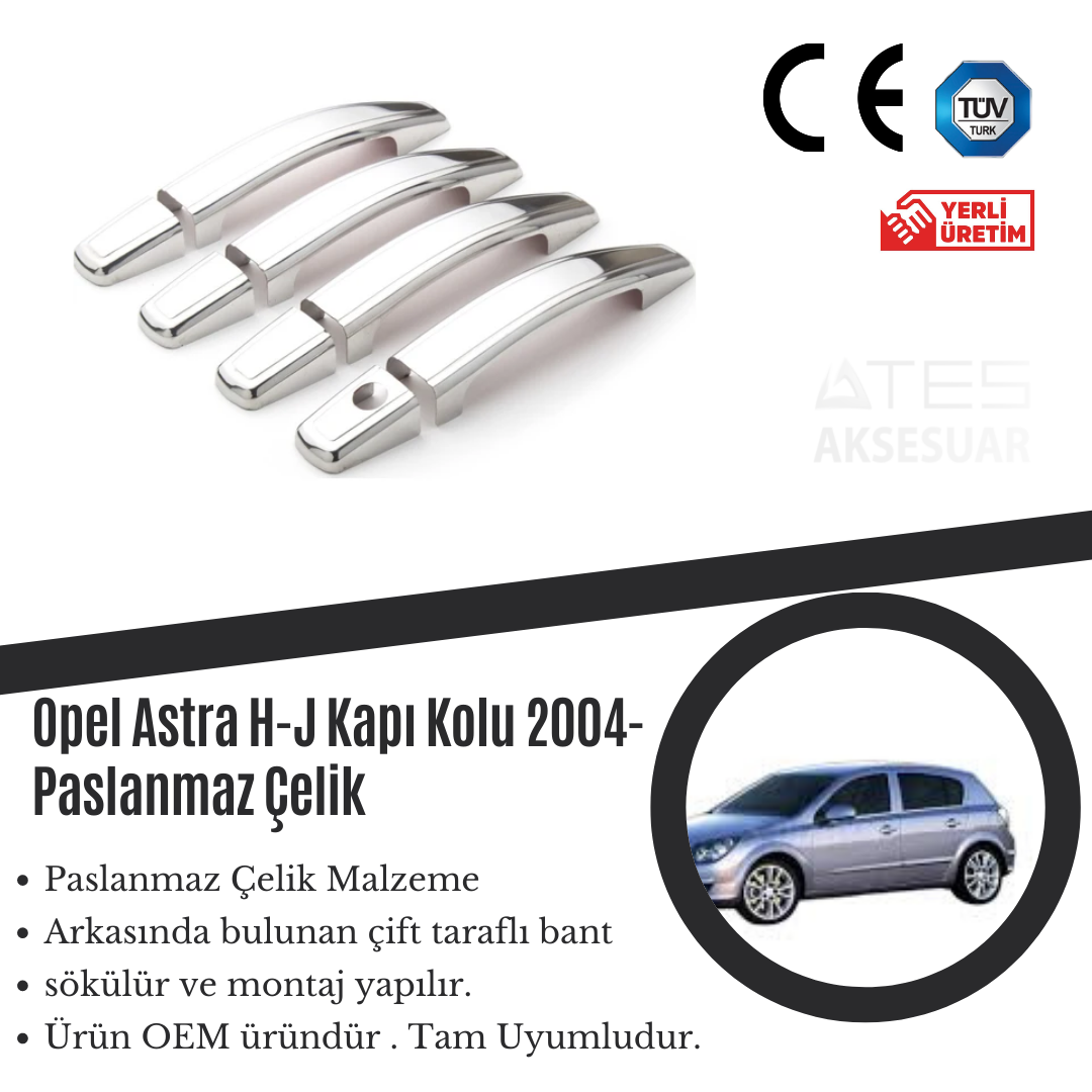 Opel Astra 2004 Kapı Kolu Çerçeve Paslanmaz Çelik