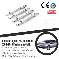 Renault Laguna 2 3 2004-2010 Kapı Kolu Paslanmaz Çelik