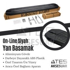 BMW X1 E84 2009-2015 183cm On-Line Siyah Yan Basamak