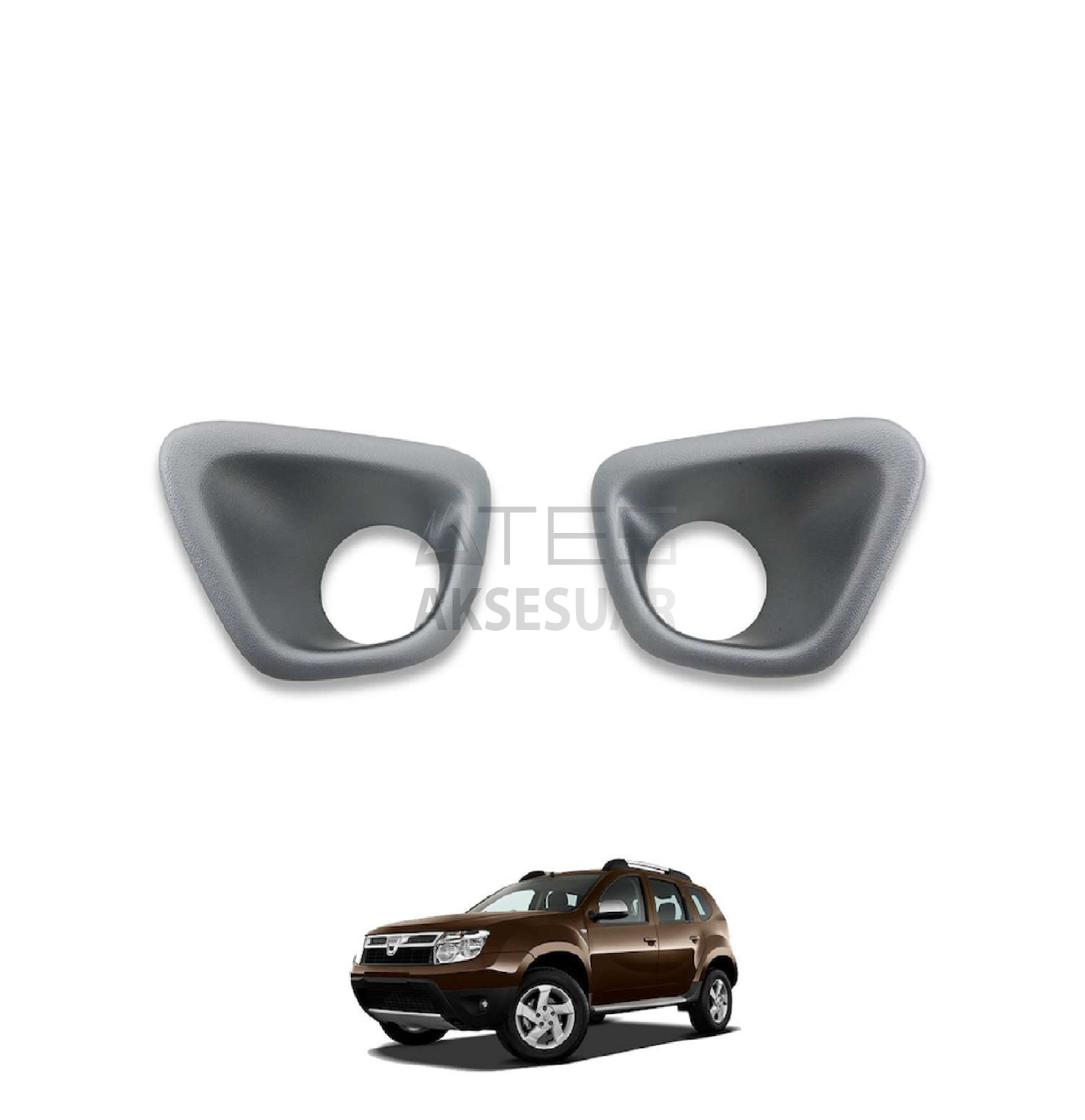 Dacia Duster Sis Farı Çerçevesi Mat Gri 2010-2017