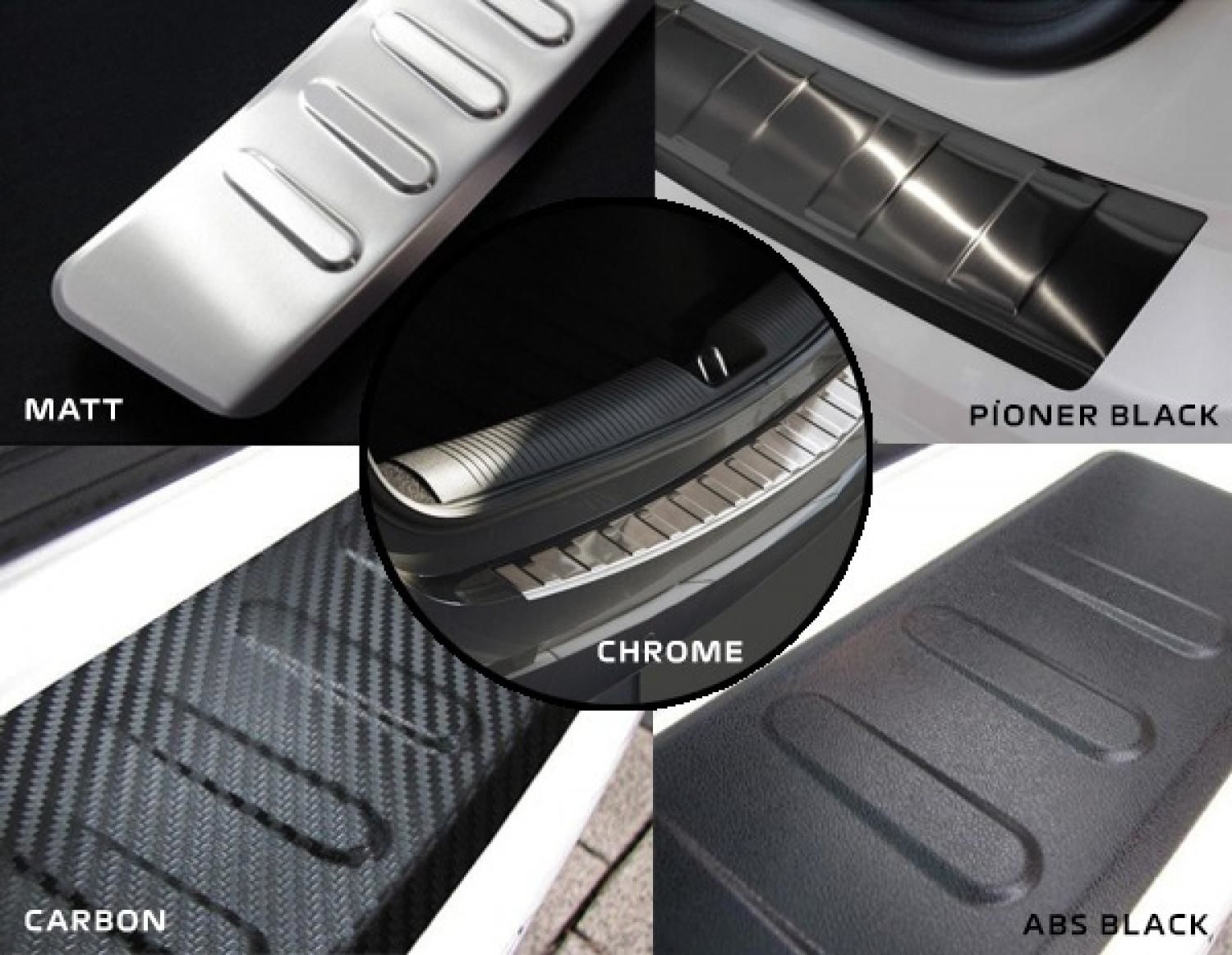 Mercedes E Class  Arka Tampon Koruması Paslanmaz Çelik / Mat / Karbon / Siyah Krom / ABS Siyah