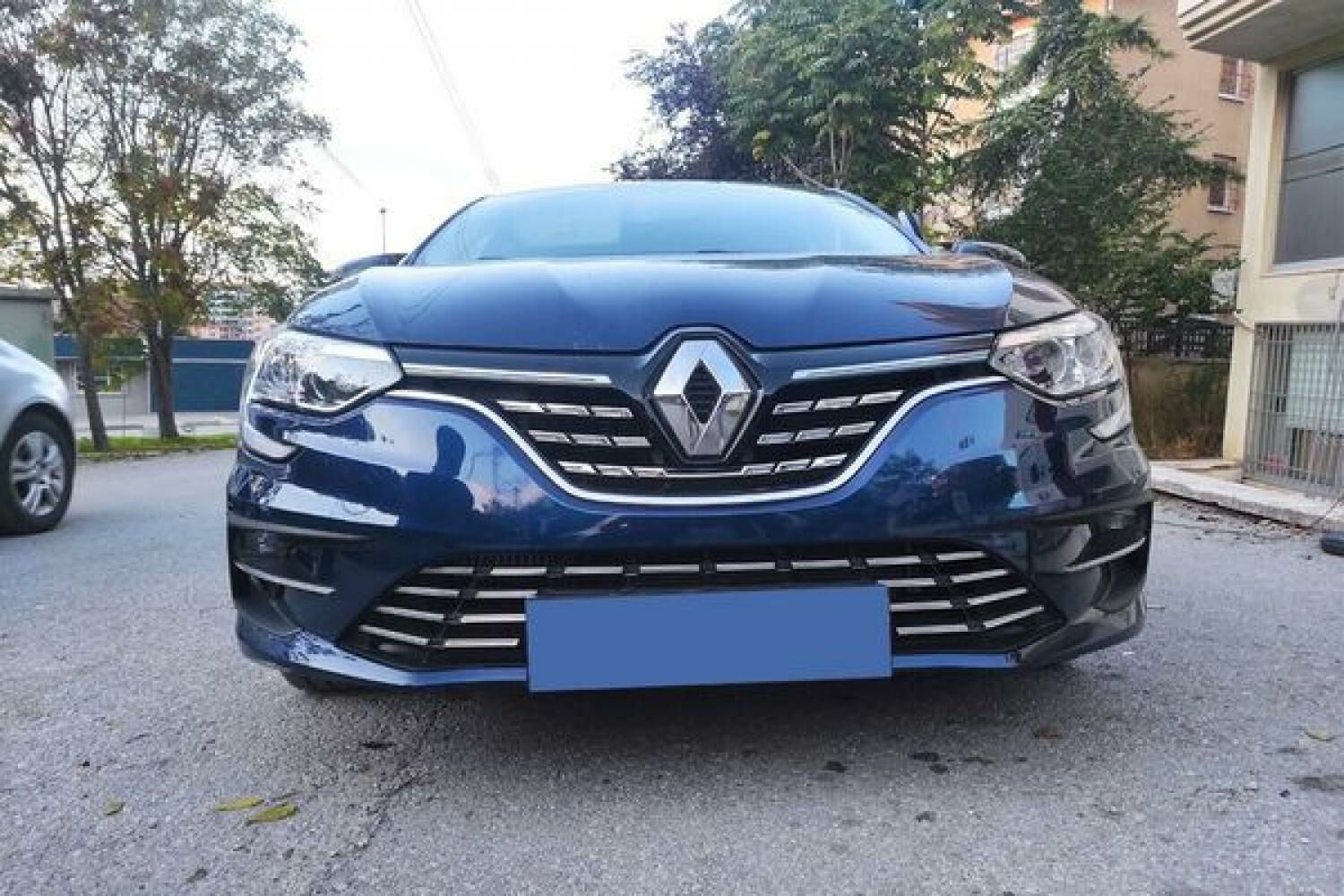Renault Megane Ön Panjur Paslanmaz Çelik 5 Parça 2021>