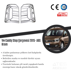 Volkswagen Caddy 2015 Stop Çerçevesi ABS Krom