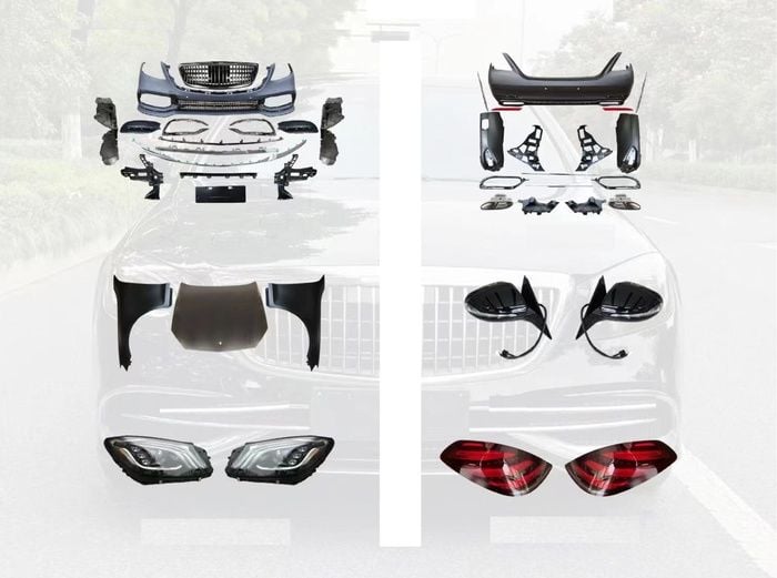 W221 S SERISI IÇIN UYUMLU W222 MAYBACH GÖRÜNÜM FACELIFT GÖRÜNÜM BODY KIT