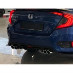 CIVIC FC5 2016-2020 IÇIN UYUMLU DIFÜZÖR 4 EGZOZ PIANO BLACK