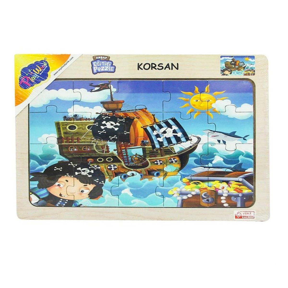 53/54/55/56 Ahşap Eğitici Puzzle Korsan
