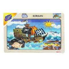 53/54/55/56 Ahşap Eğitici Puzzle Korsan